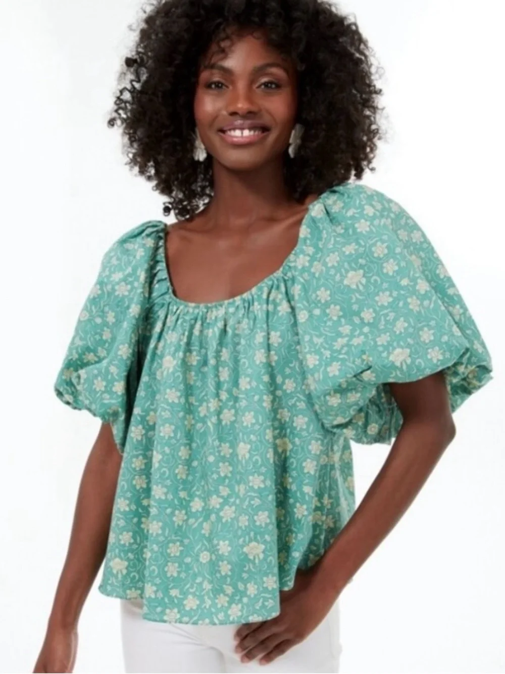 Tuckernuck Hyacinth House Emmy Cotton Floral Blouse New Small